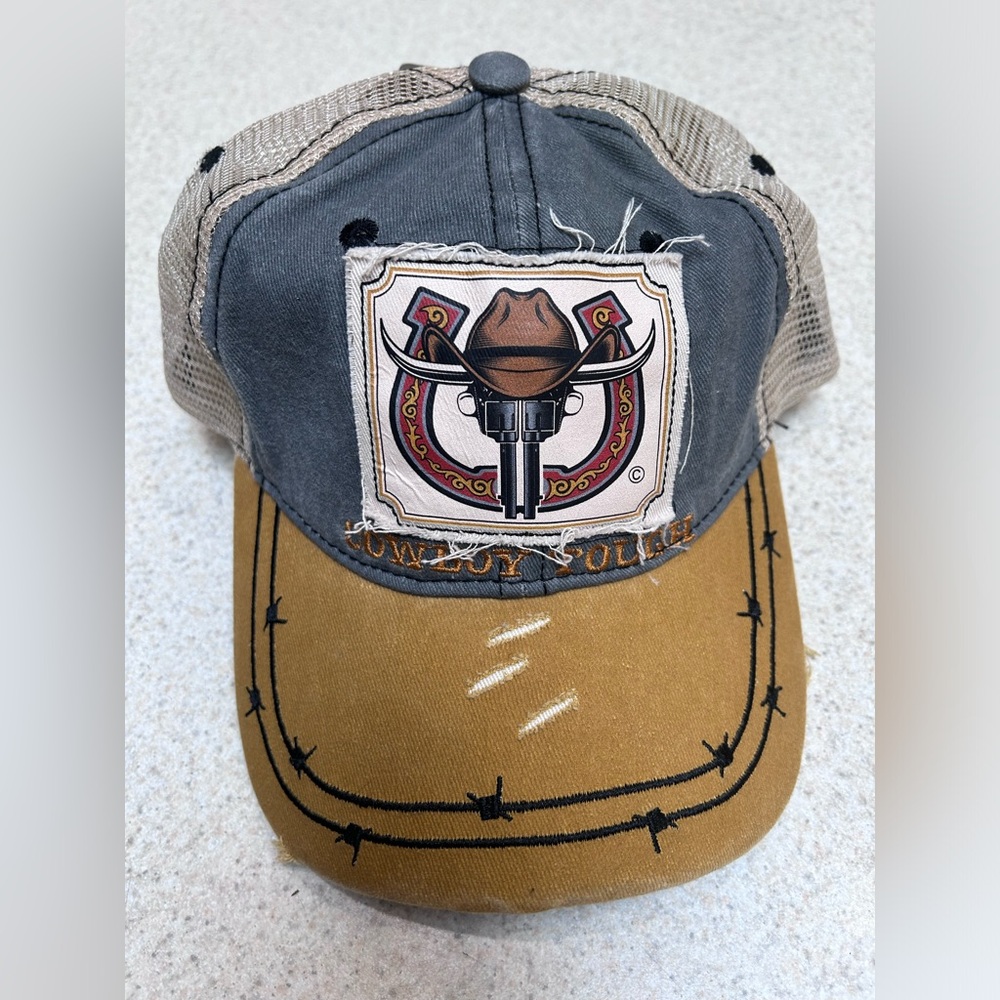 Country tough mesh hat Velcro back